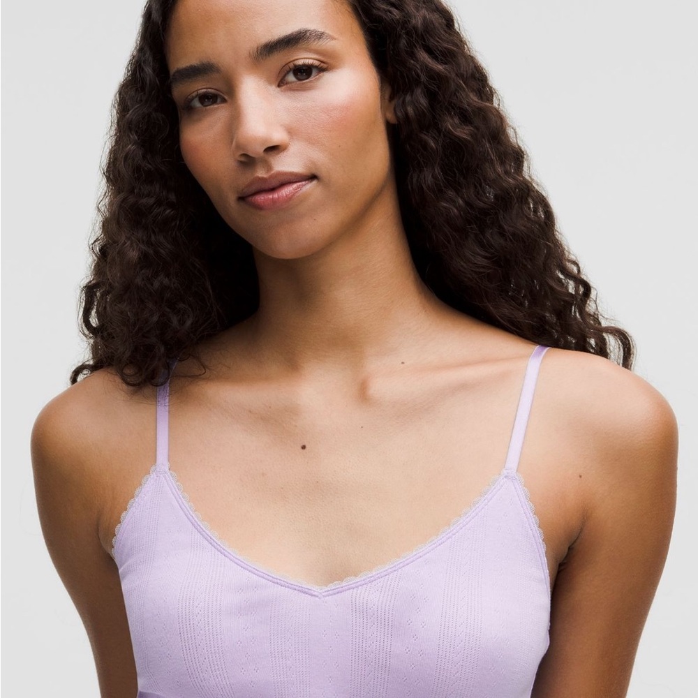 Lululemon Cotton Pointelle Cropped Cami Tank - Picture 2 of 16